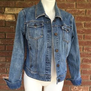 New York & Co Jean Jacket Womens Denim Stonewash L